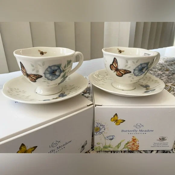 Lenox Butterfly Meadow cup & saucer x 2 - Picture 7 of 16